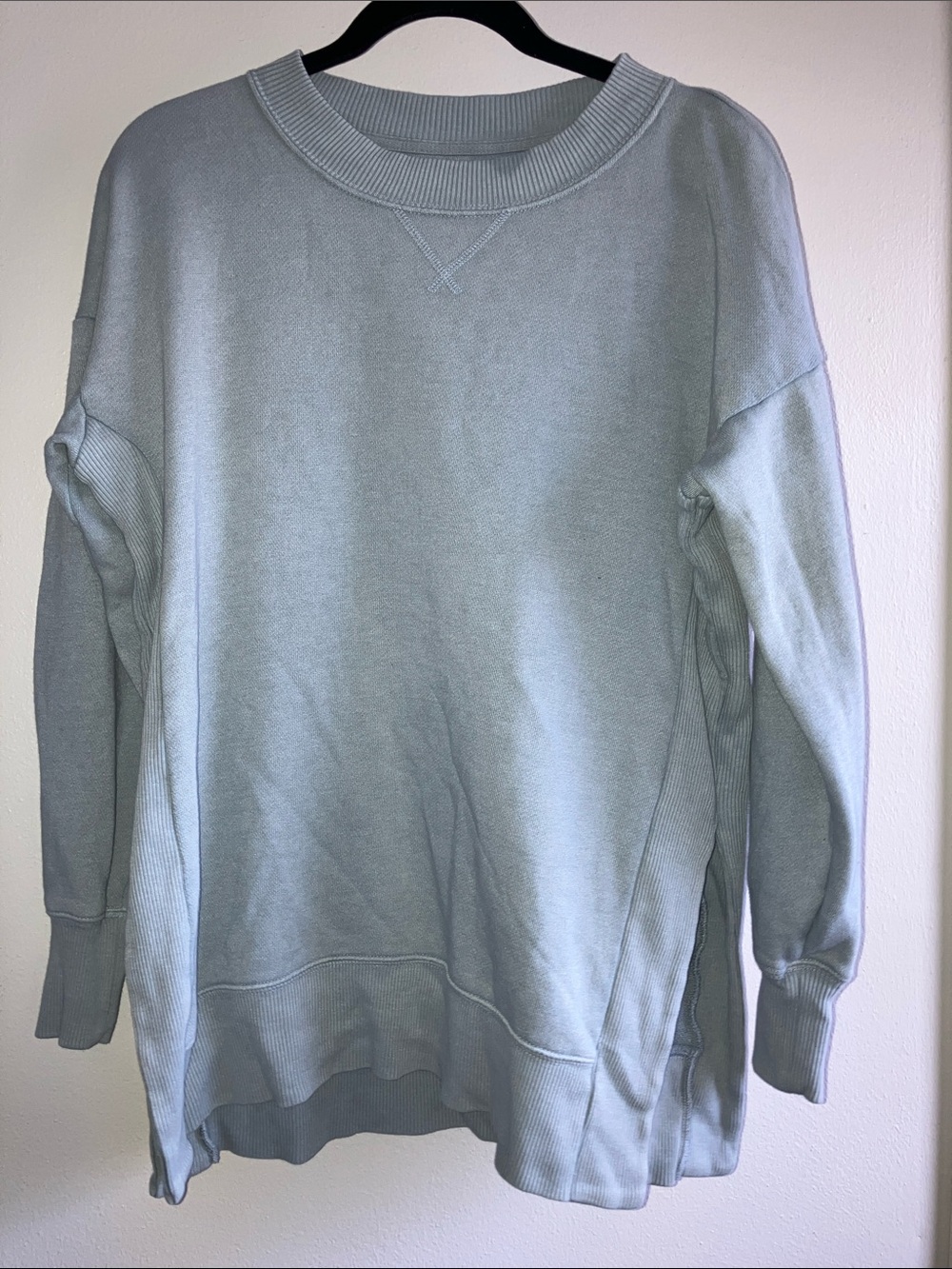 Aerie XS Sweater Pullover Light Blue Crewneck Sweatshirt